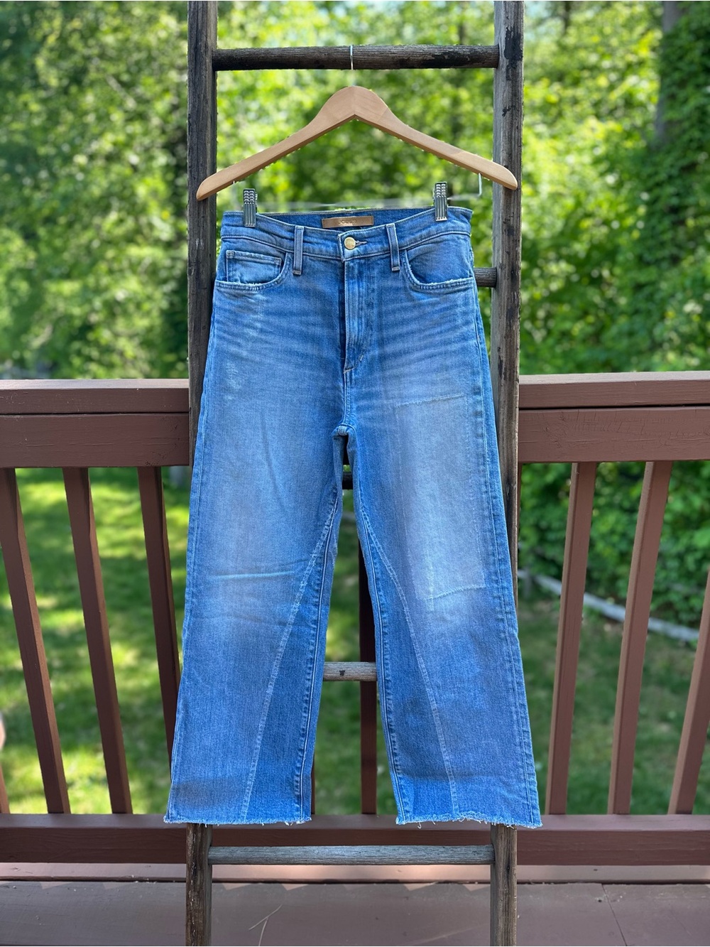 Joe's Jeans Light Blue Denim - the Blake High Rise Wide Leg Crop